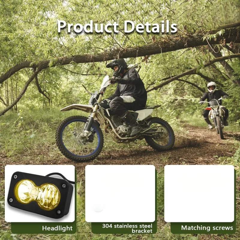 For Headlight Switch Yellow Spot Flood Led Pod Combo Kit Set For Sur Ron Sur-Ron SurRon Segway Talaria Plug N Play Waterproof