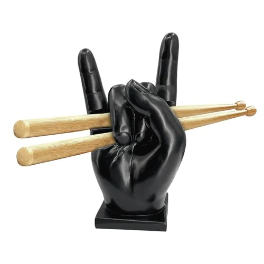 

Держатель для барабанных палочек черный, подставка для палочек с основанием против скатывания, подставка для палочек-волшебных палочек, забавный подарок для барабанщика