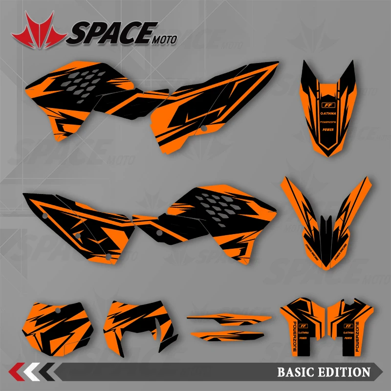

SPACE MOTO Graphics Background Decals Stickers Motorcycle For KTM 07-10SXF 08-11EXC