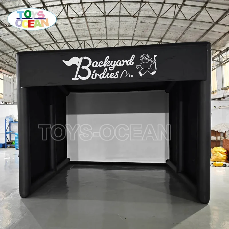 Inflatable Golf Simulator Tent, Portable Golf Swing Enclosure with Screen Projector Stand