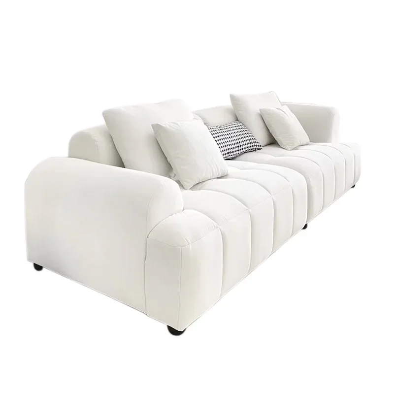 

Palace royal bread sofa Internet celebrity French cream style cat claw fabric sofa living room small apartment