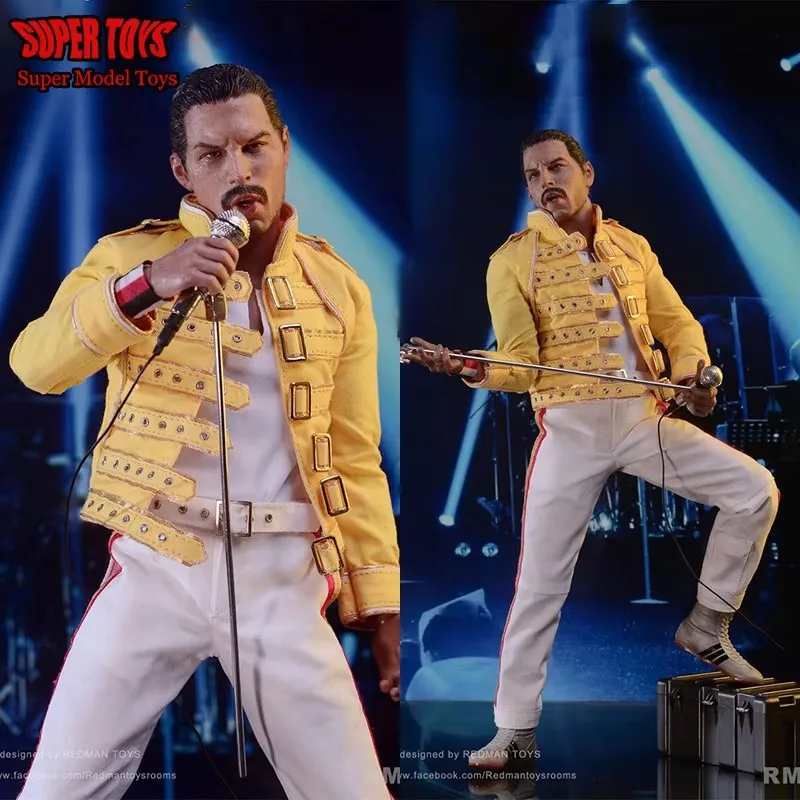 In Stock REDMAN TOYS RM061 1/6 Scale Rock Band Lead Singer Freddie Mercury 12 Inches Full Set  Male Soldier Action Figure Model