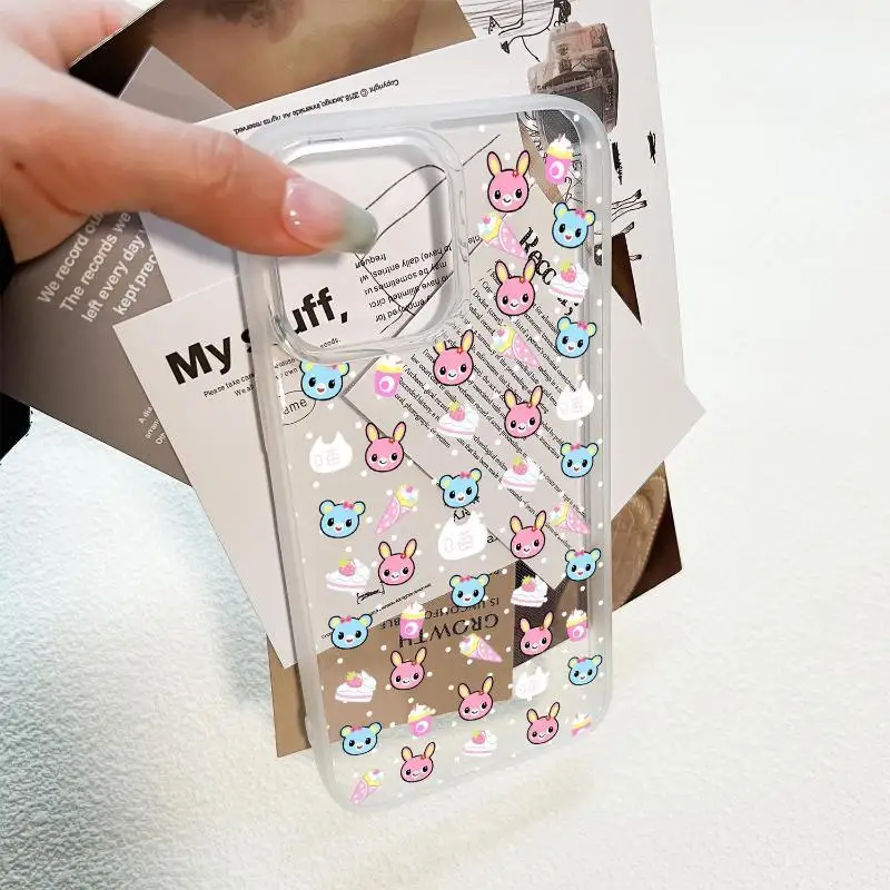 Japanese Mp Cartoon Printed Iphone Mobile Phone Shell Soft Transparent Sweet Girl Mobile Accessories