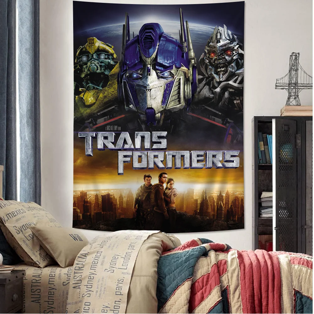 T-transfor-mers Cartoon Tapestry Art Science Fiction Room Home Decor Wall Hanging Sheets