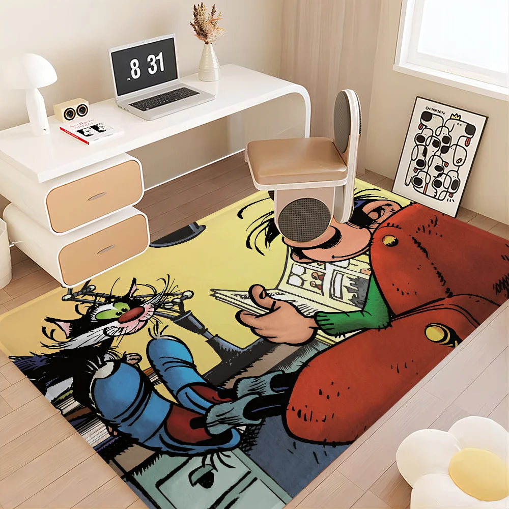 Gaston Lagaffe Floor Mat Floor Mat Non-Slip Laundry Room Mat Laundry Decor Balcony Child Living Room Household Carpets