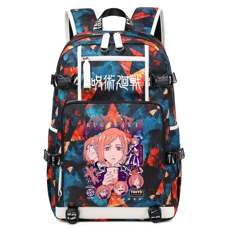 

Jujutsu Kaisen Nobara Print Student Backpack Large Capacity Casual Daypack for Girls