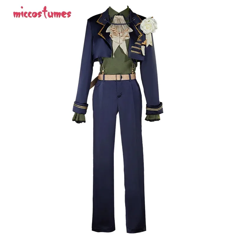 

Miccostumes's-8 Unisex Vocal Len Costume Shirt Trousers with Coat and Gloves Halloween Cosplay Costumes