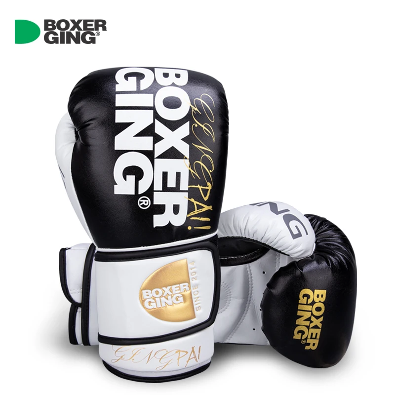 

Профессиональные боксерские перчатки для взрослых, боксерские перчатки для спарринга, утолщенные, дышащие, износостойкие, тренировочное оборудование для кикбоксинга, 8-16 унций
