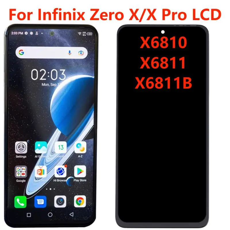 

6.67" Original AMOLED For Infinix Zero X LCD Display Touch Screen Digitizer Infinix Zero X Pro X6810 X6811 X6811B Replacement