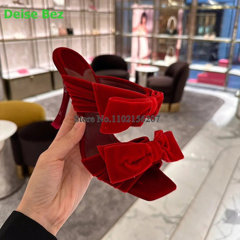 Satynowe kapcie z kwadratowymi noskami dla kobiet 2024 New Thin High Heel Party Elegant Sexy Fashion Dress Shoes