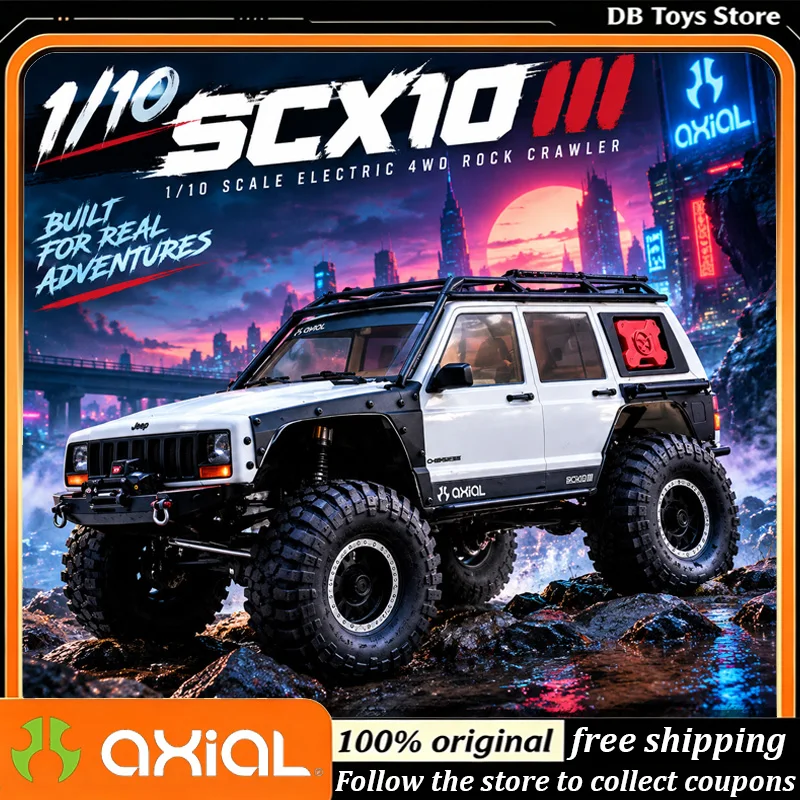 Axial 1/10 SCX10 III Brushed RC Rock Crawler JEEP Cherokee XJ 4WD Electric RTR Adult Hobby Toy Christmas and Halloween Gifts