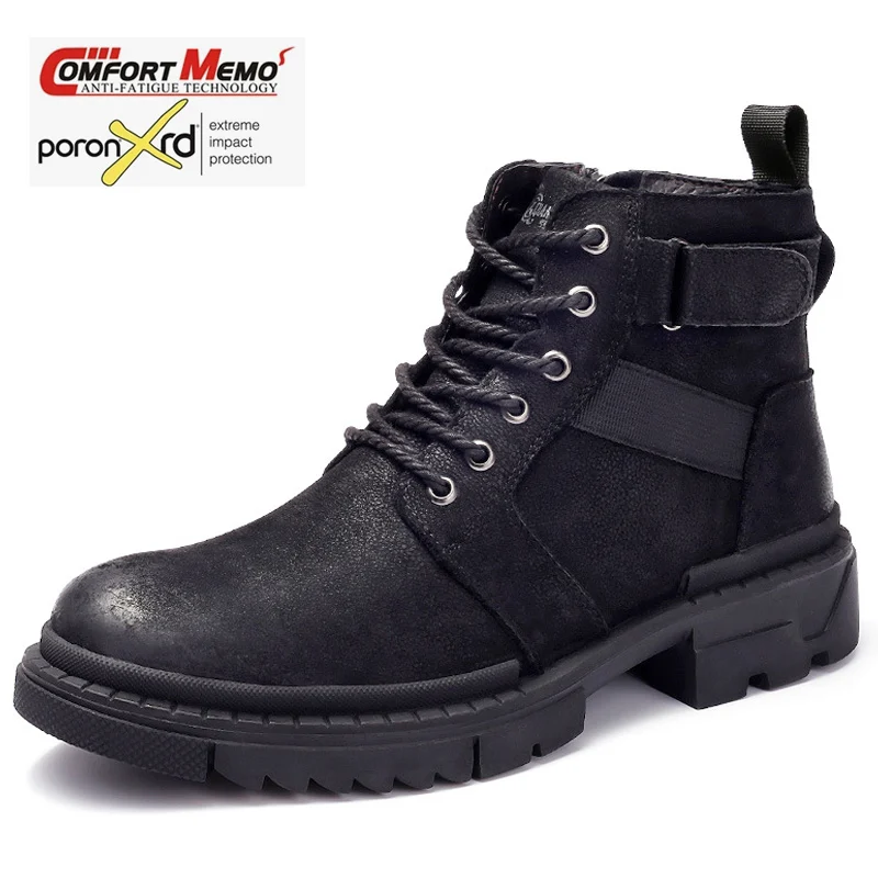 Cow Leather Hiking shoes Men's breathable hunting Boots Tactical Desert Combat Male trekking Women black Sneakers Ankle Boots