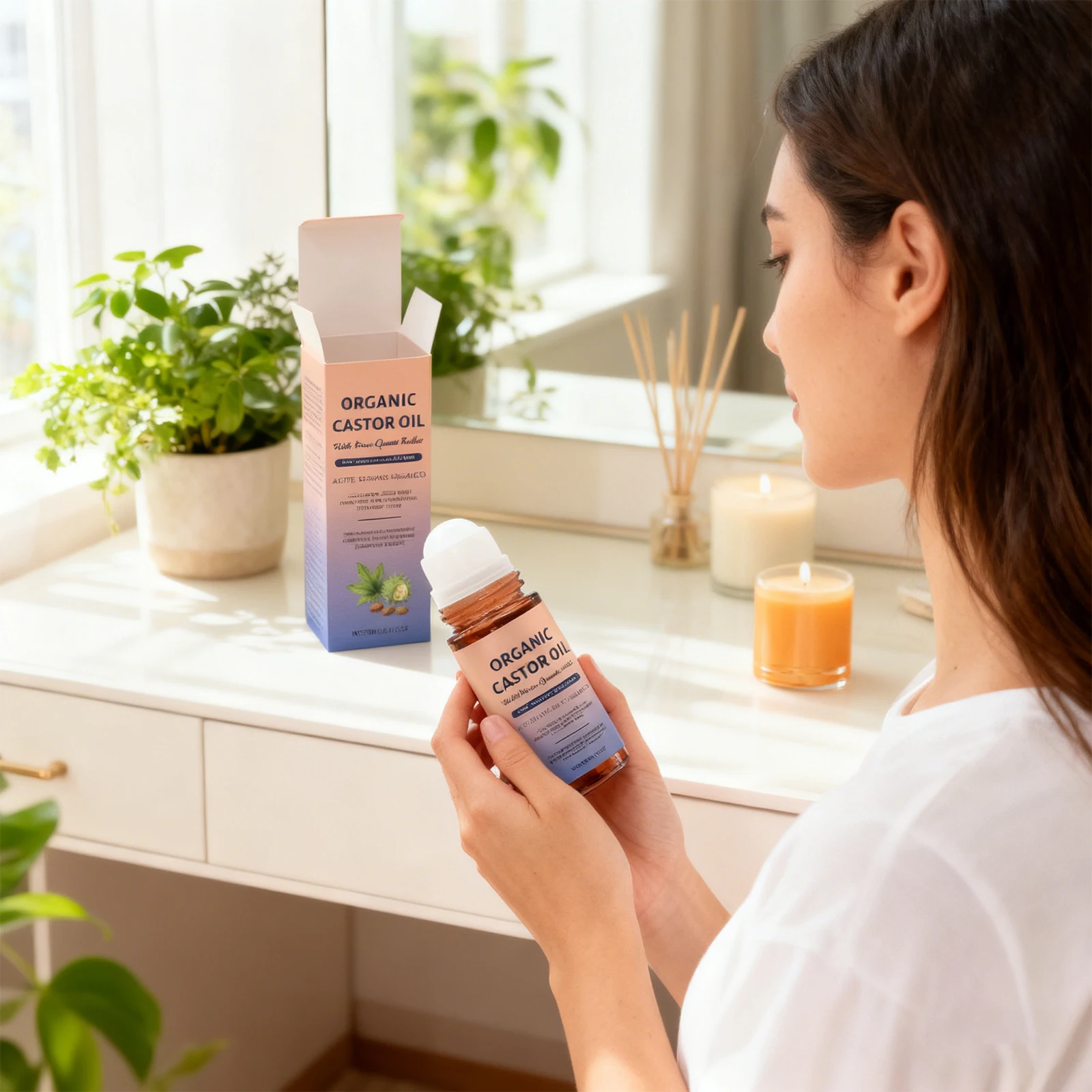 

Tightening Body Castor Oil Roller Ball Lifting Reduce Fine Lines Improve Sagging Moisturizing Brightening Nourish Massage Skin