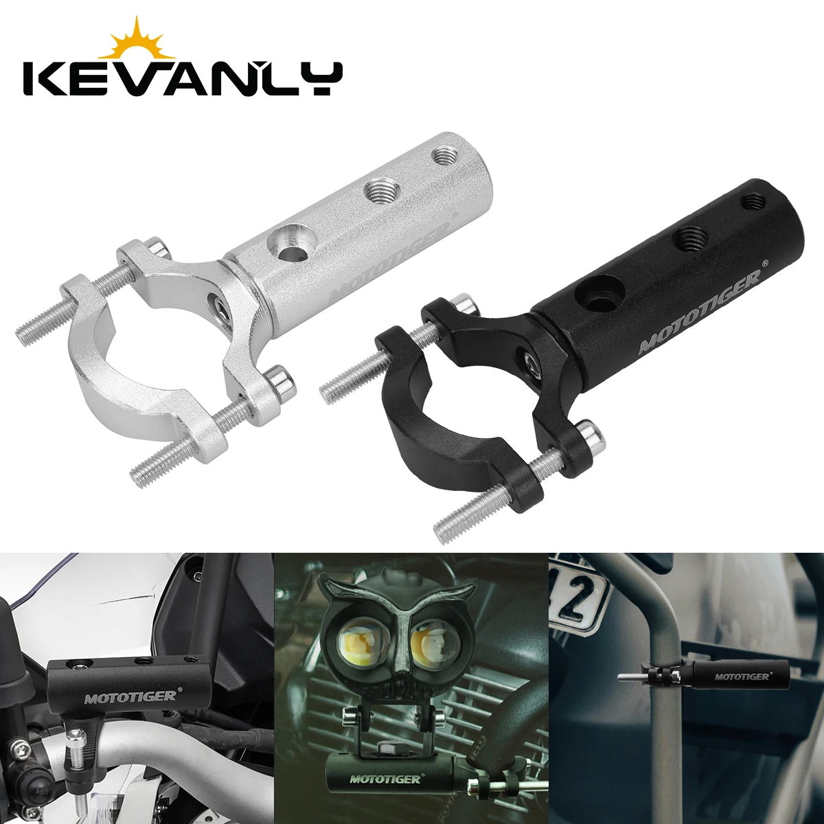 1pcs Motorcycle LED Spotlight Mounts Bracket Aluminum Alloy Multifunctional Extension Bracket Clip Modified Light Accessories