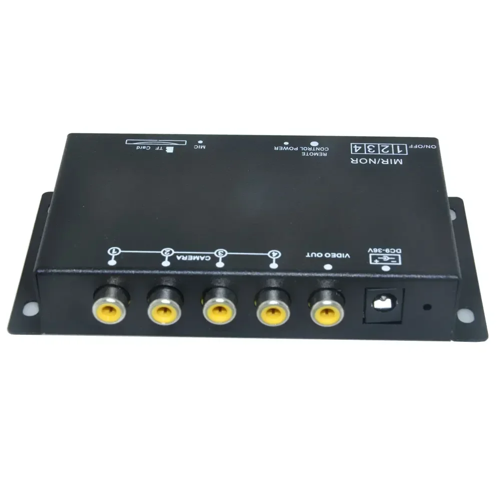 Car DVR Recorder 9-36V / Parking Assistance Video Switch Combiner Box 360 Degree Left / Right / Front / Rear Camera