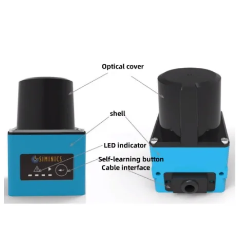 SIMINICS Lidar 5Meters 15-30HZ  2D TOF obstacle avoidance lidar ARIES industrial AGV robot obstacle avoidance monitoring