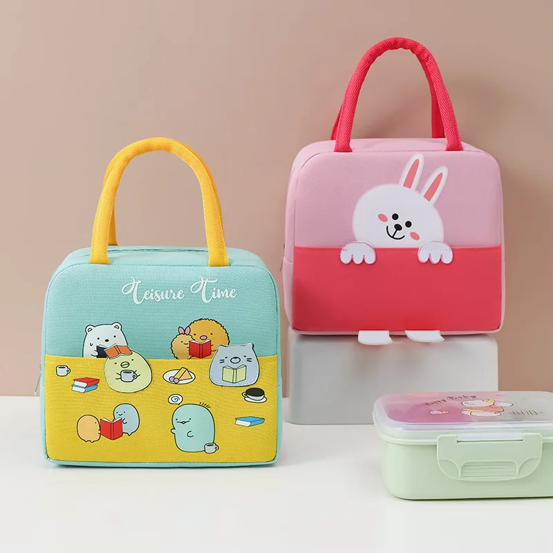 Nuovo cartone animato portatile Lunchbox Lunch Bag Lunch Bag studenti addensato foglio di alluminio stoccaggio isolamento pasto Bag