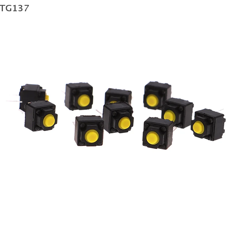 10Pcs Mute Button Silent Switch Micro Mouse Button Switch 6*6*7.3mm