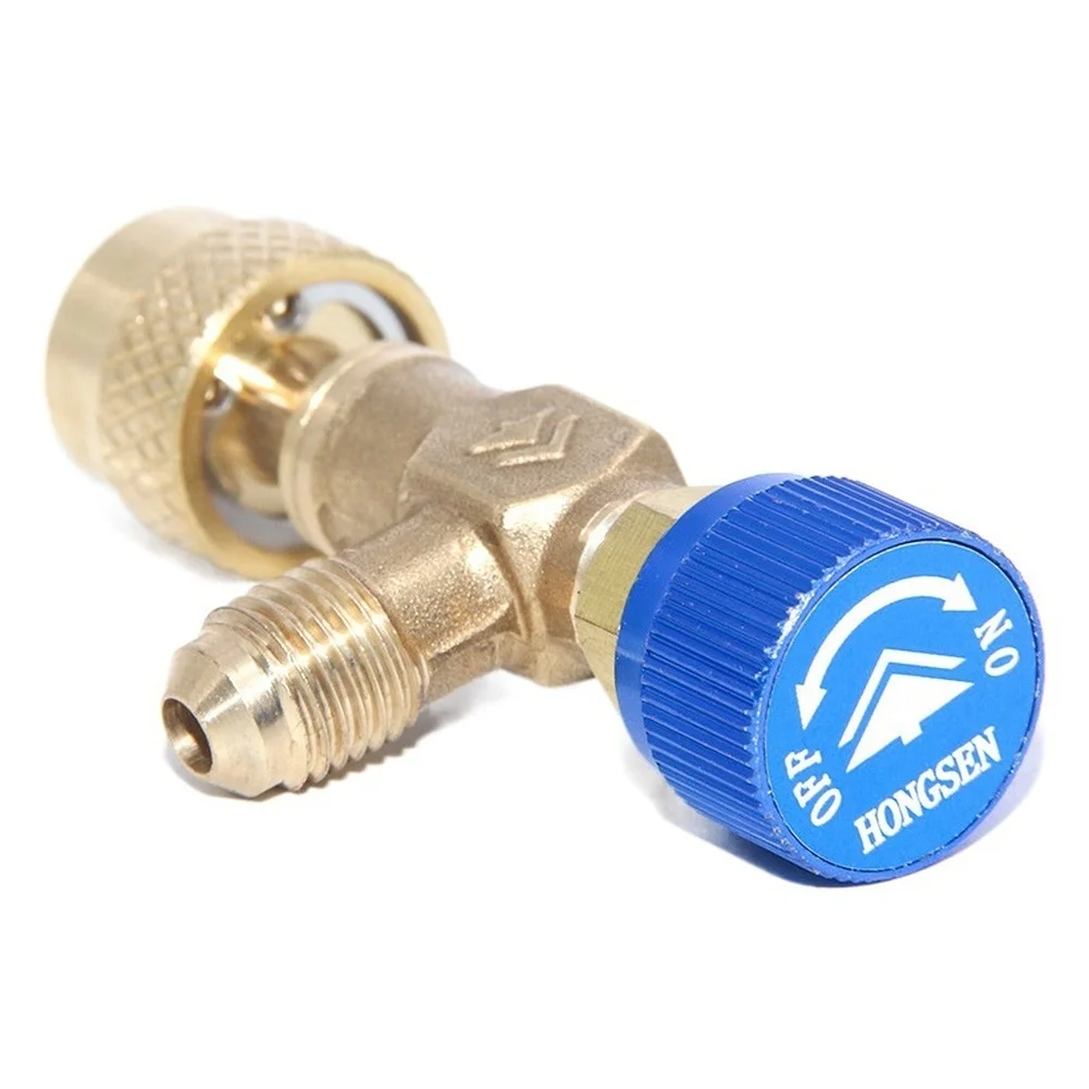 AC Cooling System Safety Relief Valve Compatible with For R22 R410A R134A and Fitted with 1/4 5/16 Inch Connections