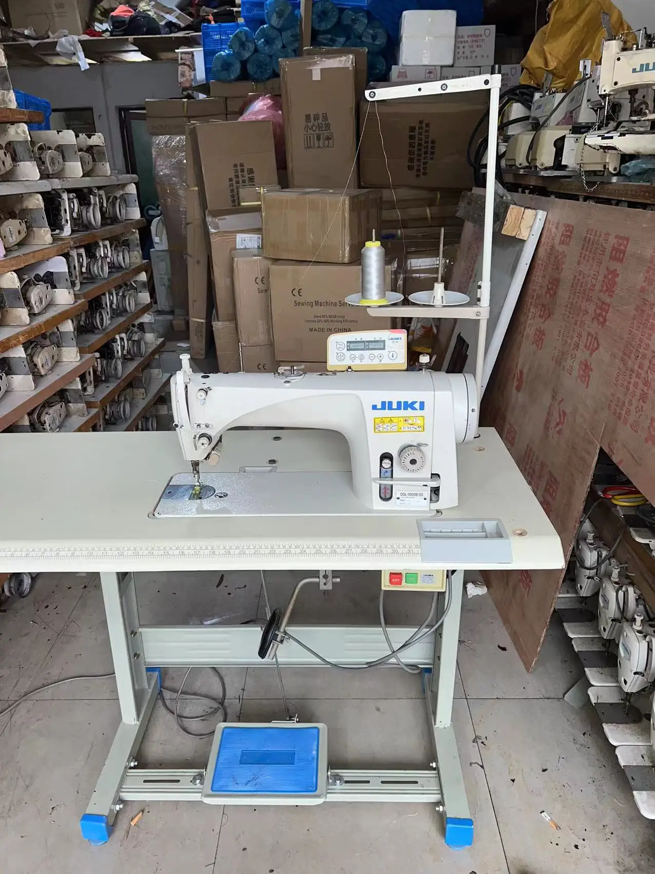 USED JUKIS DDL-9000BSS Lockstitch Single Needle Automatic TRIMMING SC-920 Sewing Machines