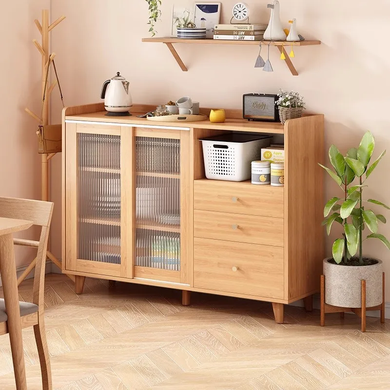 Solid wood core, side cabinet, locker, integrated storage cabinet against the wall, side cabinet, tea cabinet