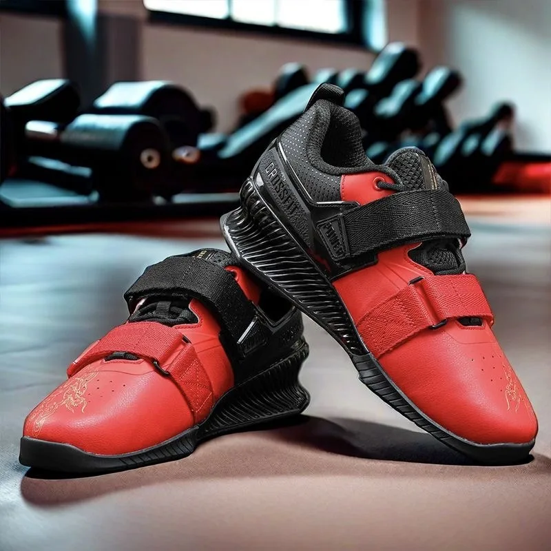 2024 vendita calda scarpe per sollevamento pesi per uomo nero rosso scarpa da allenamento palestra uomo scarpe Squat Hard Pull di alta qualità scarpe sportive da uomo