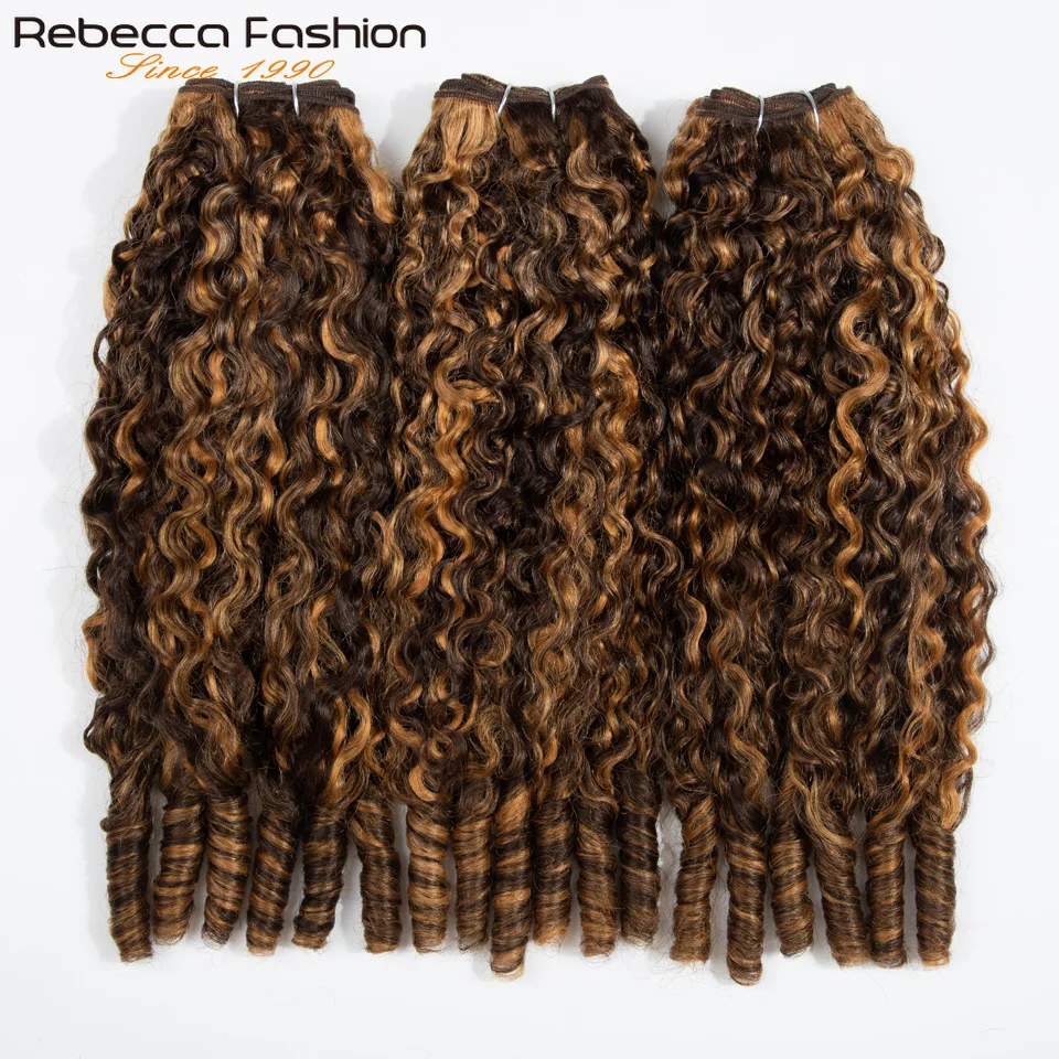 P4/27 Burmese Curly Human Hair Bundles Highlight Pixie Curls Human Hair Extensions Honey Blonde Vietnamese Raw Human Hair