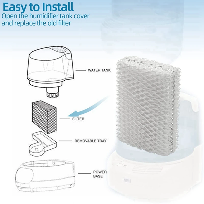 Filtro humidificador WF813, reemplazo de filtro de mecha Compatible con Relion RCM-832 Protet WF813