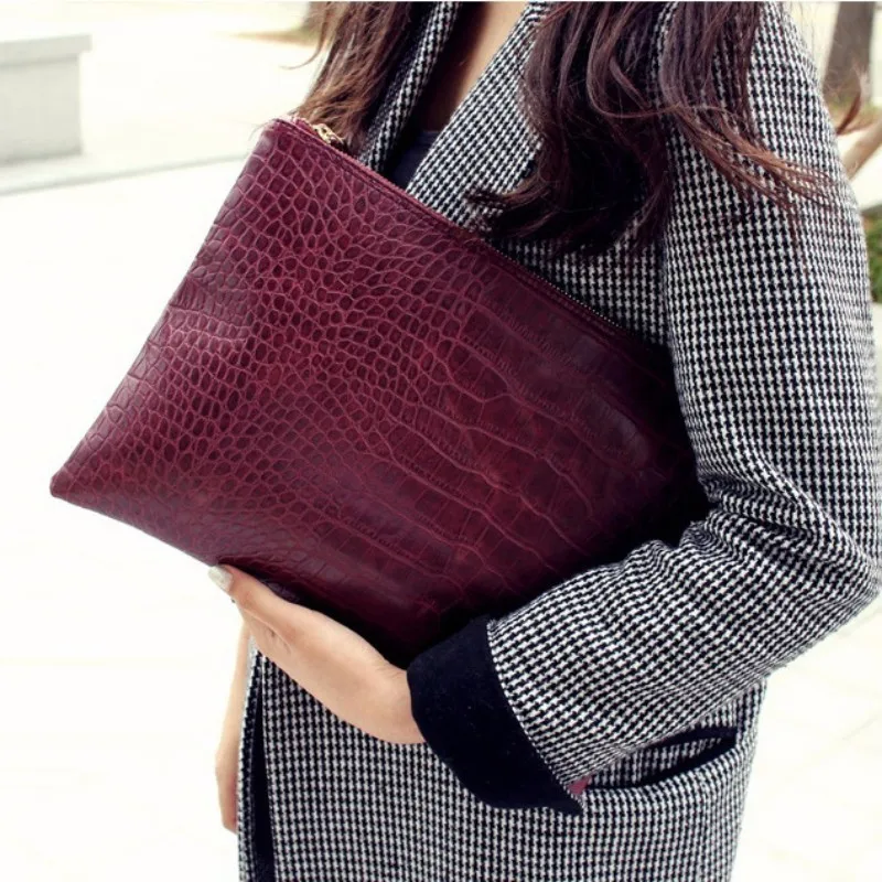 Clutch Women Envelope Bag Clutch Bag Crocodile Pattern Soft PU Leather Women Daily Makeup Bags Fashion Luxury Handbags