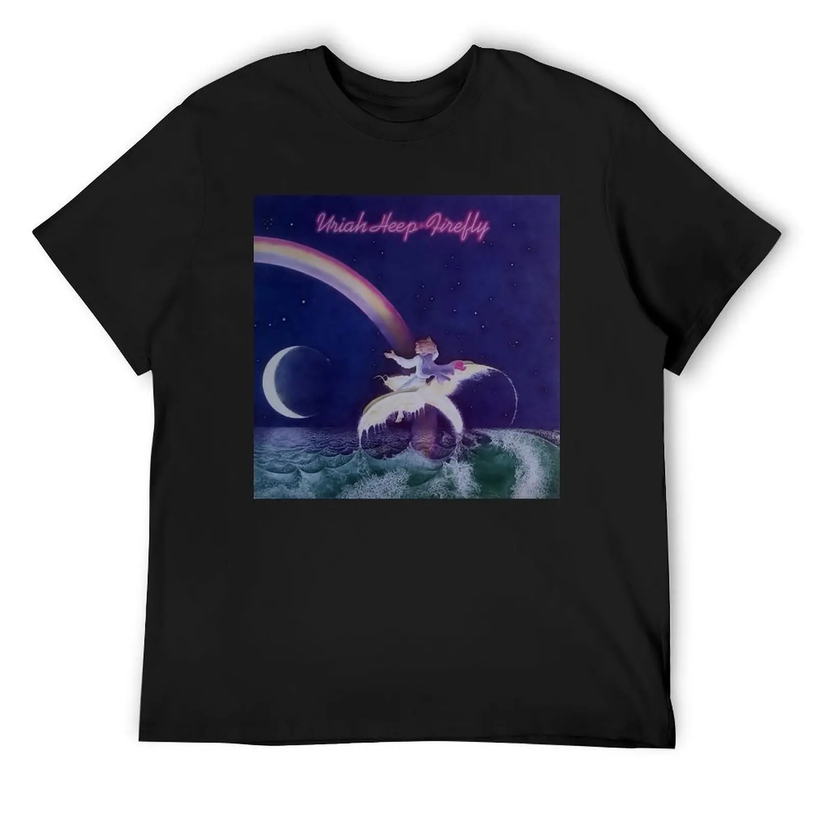 Uriah Heep-футболка Firefly, рубашки с рисунком, одежда больших размеров, хлопковые футболки с рисунком, забавные футболки, мужская одежда