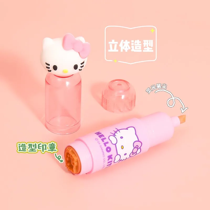 24PC/lot Sanrio Melody Kuromi 6 màu ấn trên mèo Kawaii bằng bút máy làm thẻ trường học