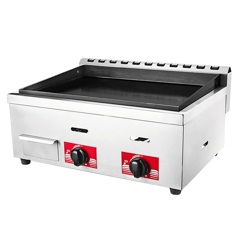 Enamel teppanyaki gas flat grill thickened grill stainless steel squid grilled cold noodle finger cake machine