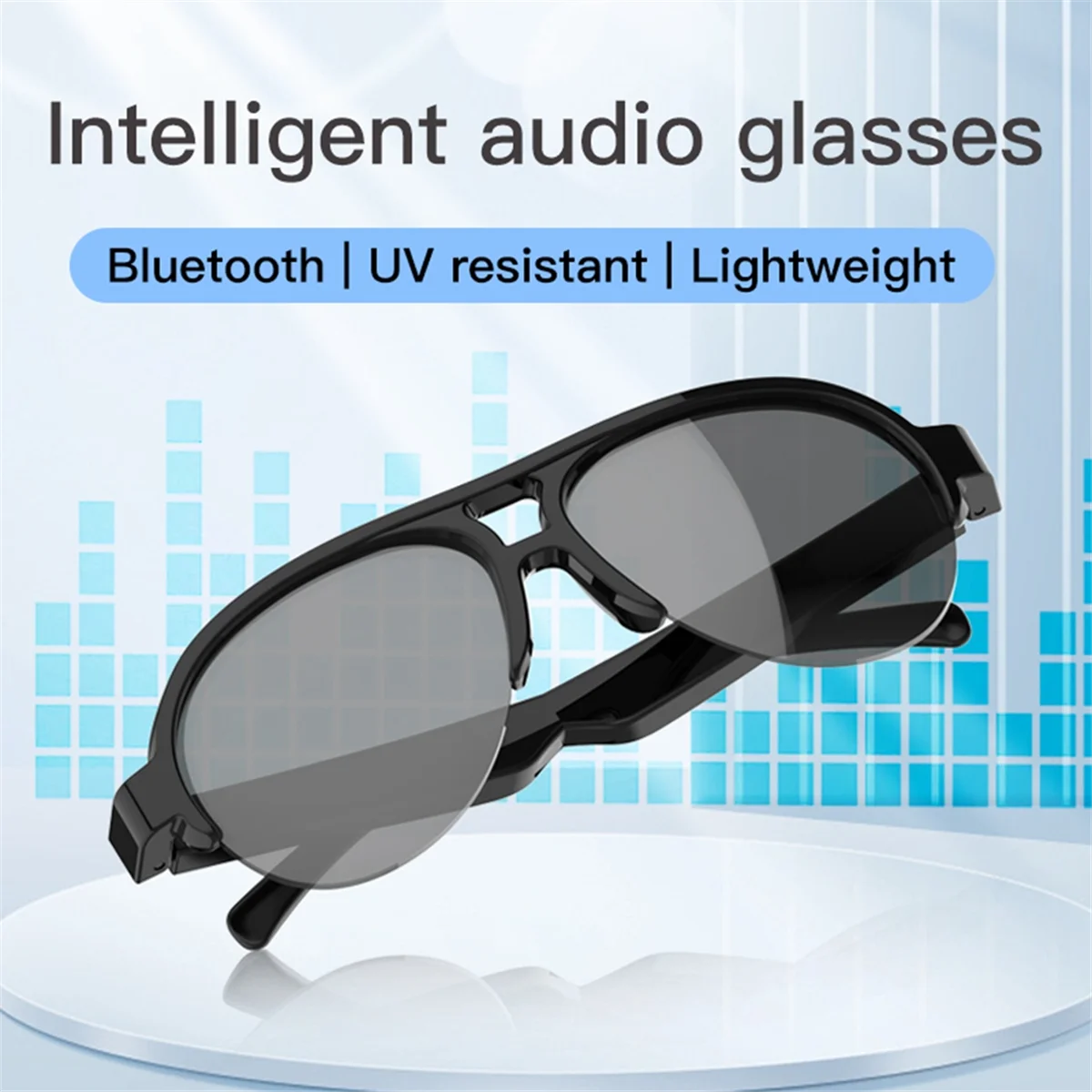 Bluetooth Sunglasses Smart Glasses Hands Free Call Music Sunglasses Suitable for Mobile Wireless Bluetooth Earphones -T44C