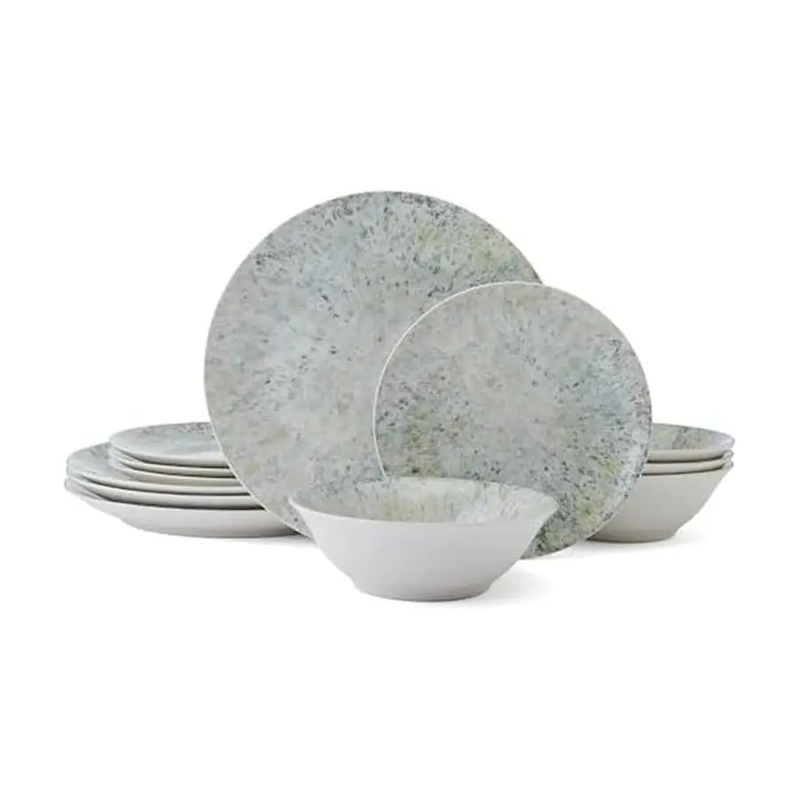 

Warren 12 Piece Dinnerware Plate Bowl Set, Service for 4