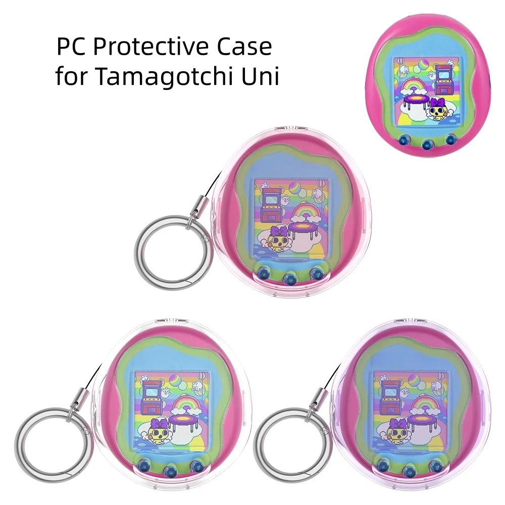 

Suitable for Tamagotchi Uni game console protective cover, transparent protective cover with Lanyard