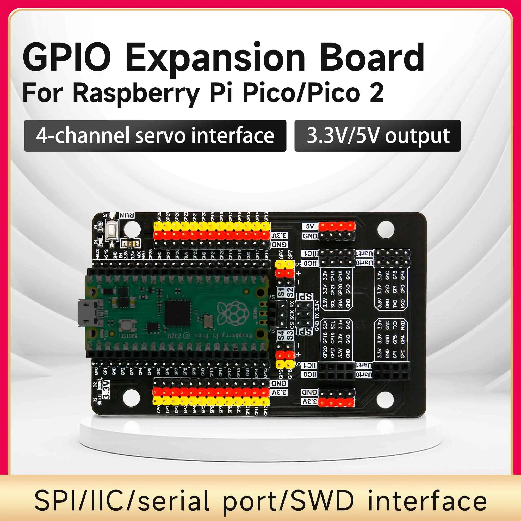 وحدة لوحة توسيع مستشعر Raspberry Pi Pico GPIO واجهات وظيفية متعددة لمجموعة الروبوت (خارج المخزون لا الطلب)