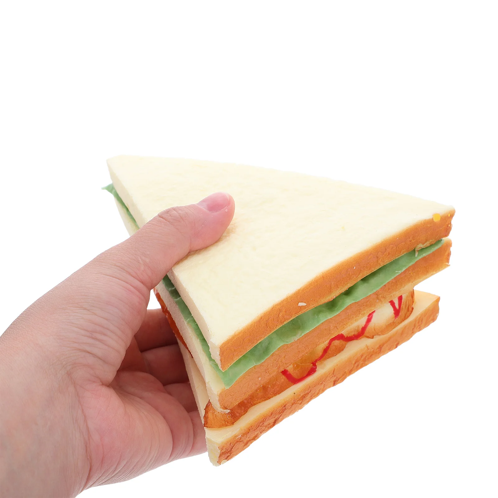 

2pcs Realistic Sandwich Bread For Food Display Durable Artificial Kitchen Decor Simulation Props Fake Toast Breads Photography