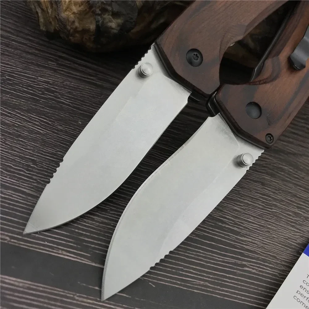 Folding Pocket BM 15031 Hunting North Fork Tactical Knife S30V Blade Stabilized Wood Handle Outdoor Camping Mini EDC Tool Knives