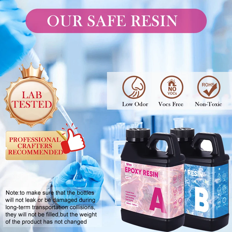 Crystal Clear 1:1 Epoxy Resin Kit – Quick Dry, High Gloss Finish for Resin Art, Jewelry Making & River Table Projects