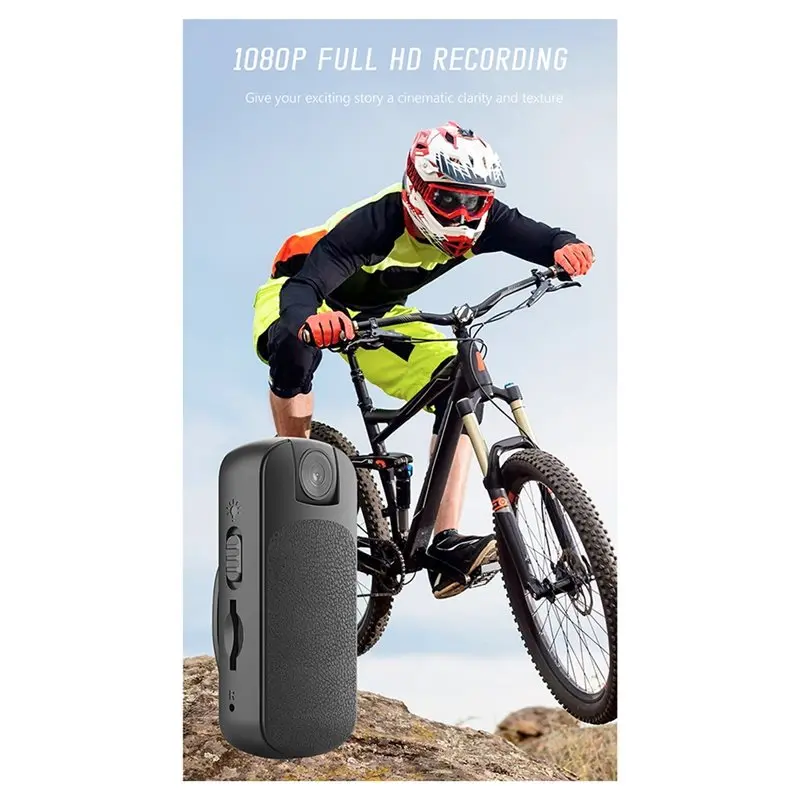 N91R-Portable DV Surveillance Action Camera Thumb Design 1080P Video Recorder With Magnetic Back Clip Night Vision Function