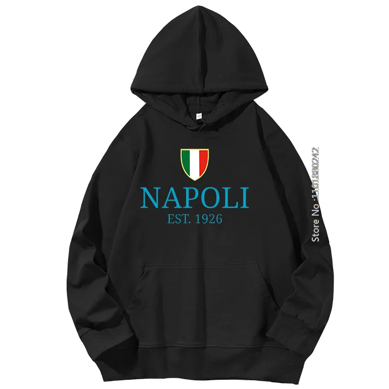 Italy Soccers Champion Napoli Souvenir Graphic Hooded Sweatshirts Spring Autumn New In Hoodies & Sweatshirts Men's Sportswear