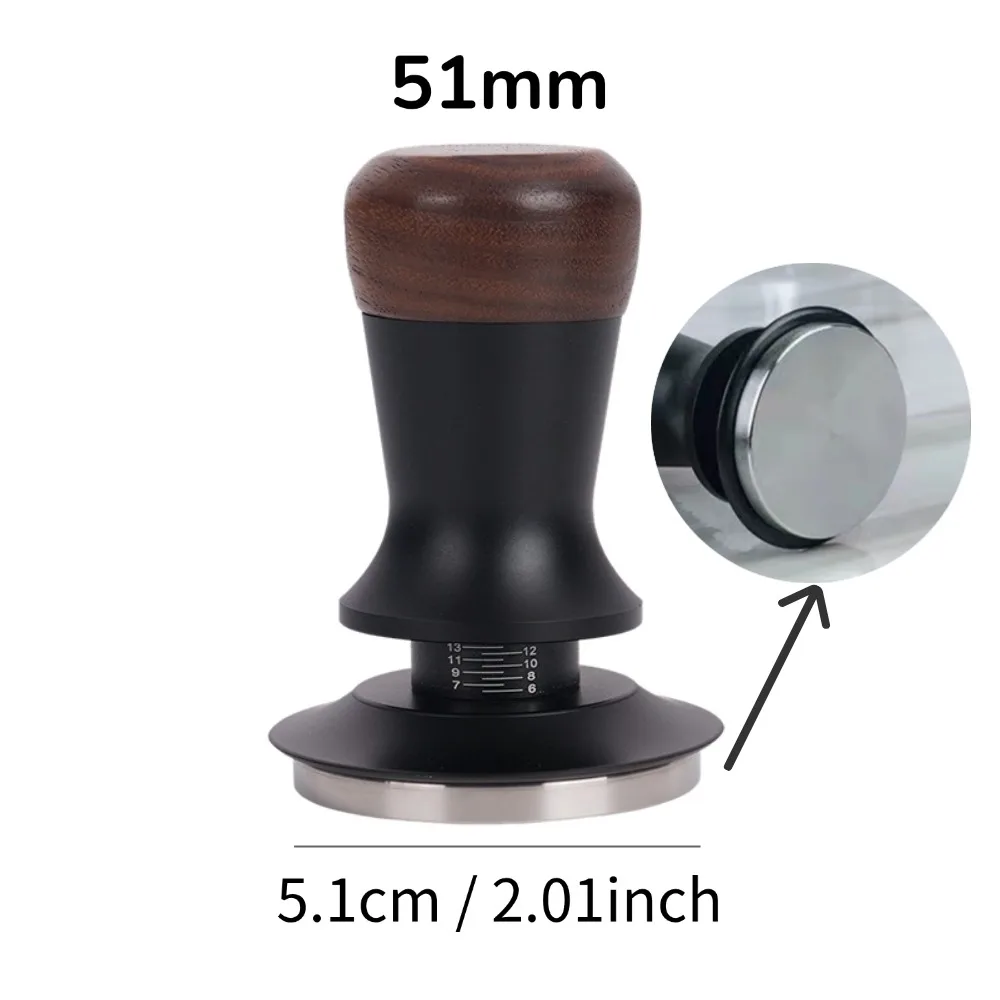 51/53/58 mm walnoothout koffiesabotage - handmatige espressostamper met constante druk, professioneel barista-gereedschap voor thuiscafé, C