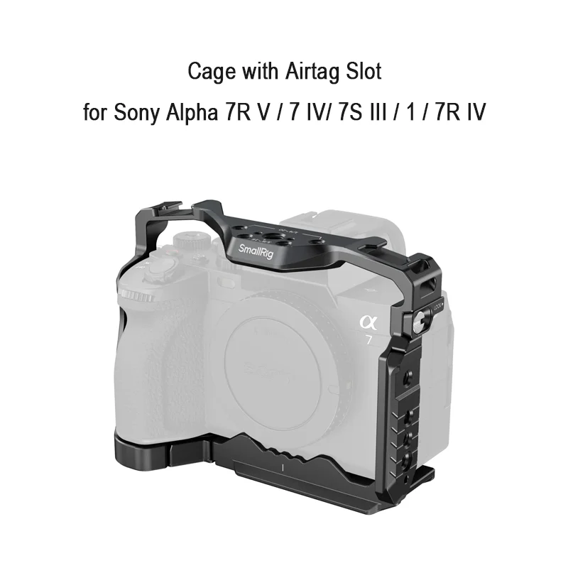 Клетка SmallRig со слотом Airtag для Sony Alpha 7R V/7 IV/7S III/1/7R IV с быстросъемной пластиной Arca-Swiss 5583
