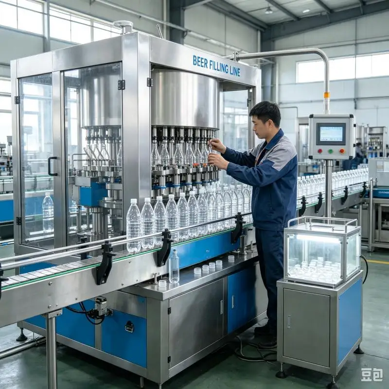 Industrial Liquid Filling Machine Automatic Piston Filler Accurate Volume Control Stainless Steel Bottling Equipment