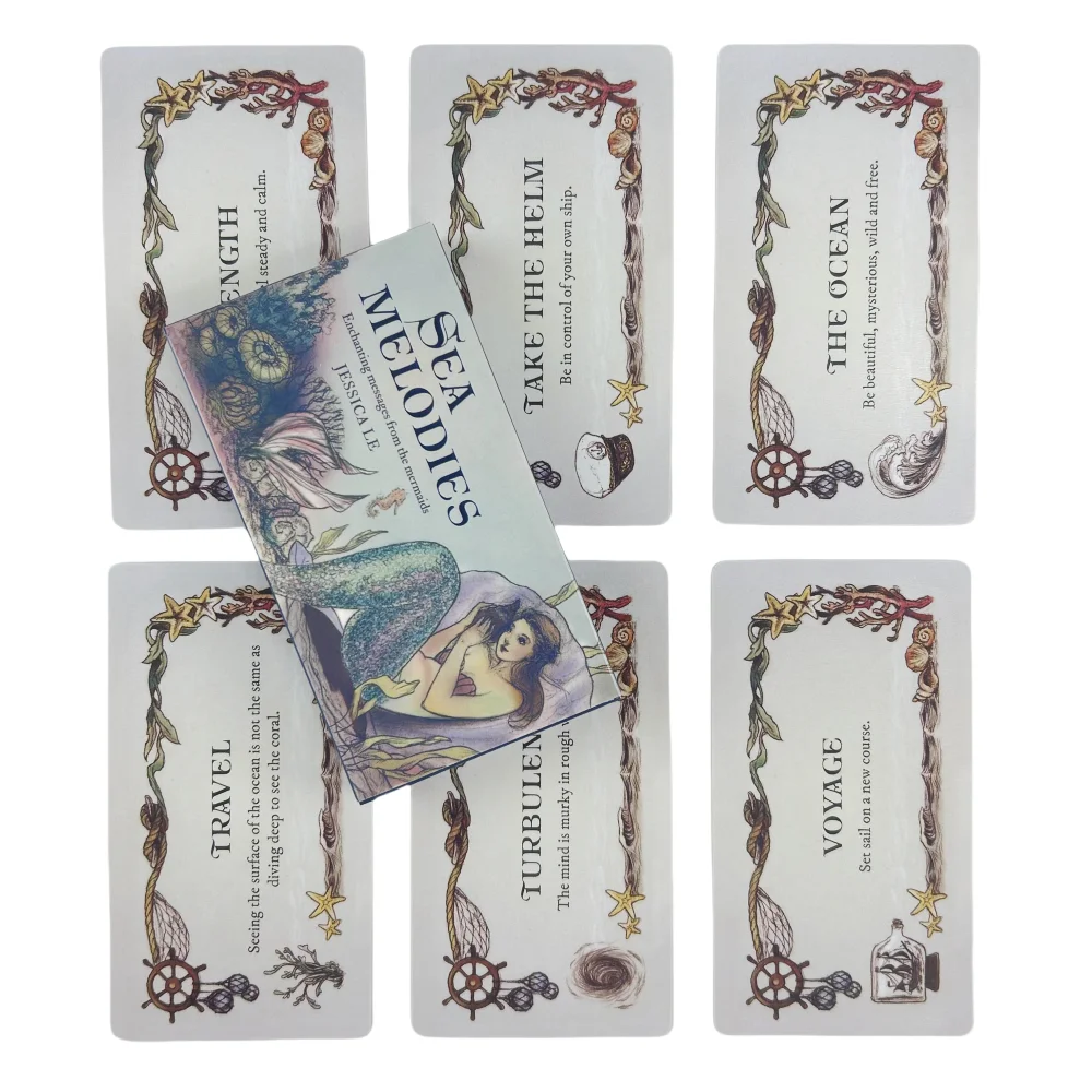 Sea Melodies Oracle Cards A 40 Deck Message From The Mermaids Board Game Tarot Cards