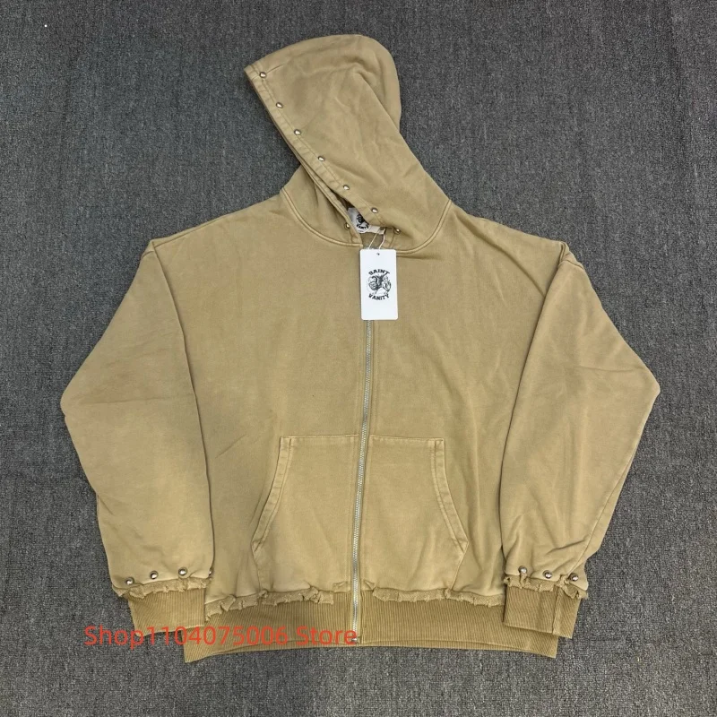 

Men's SAINT VANITY Printed Zip Hoodie Sweatshirt Street Fashion Casual Wear
