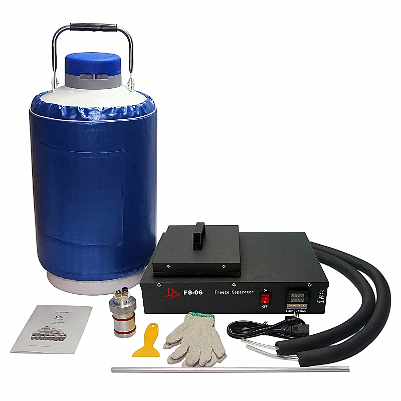 Lcd Freezer Separator FS-06 Phone Screen Repair Machine 2 in 1 Kit Built-in Oil-free Pump with 10L Liquid Nitrogen Tank