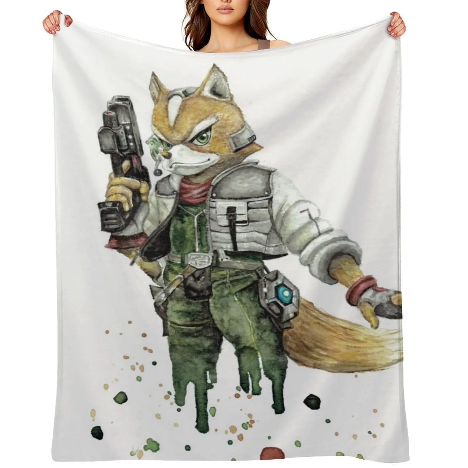 

Fox McCloud Throw Blanket Decorative Sofa Warm Large Designers Blankets