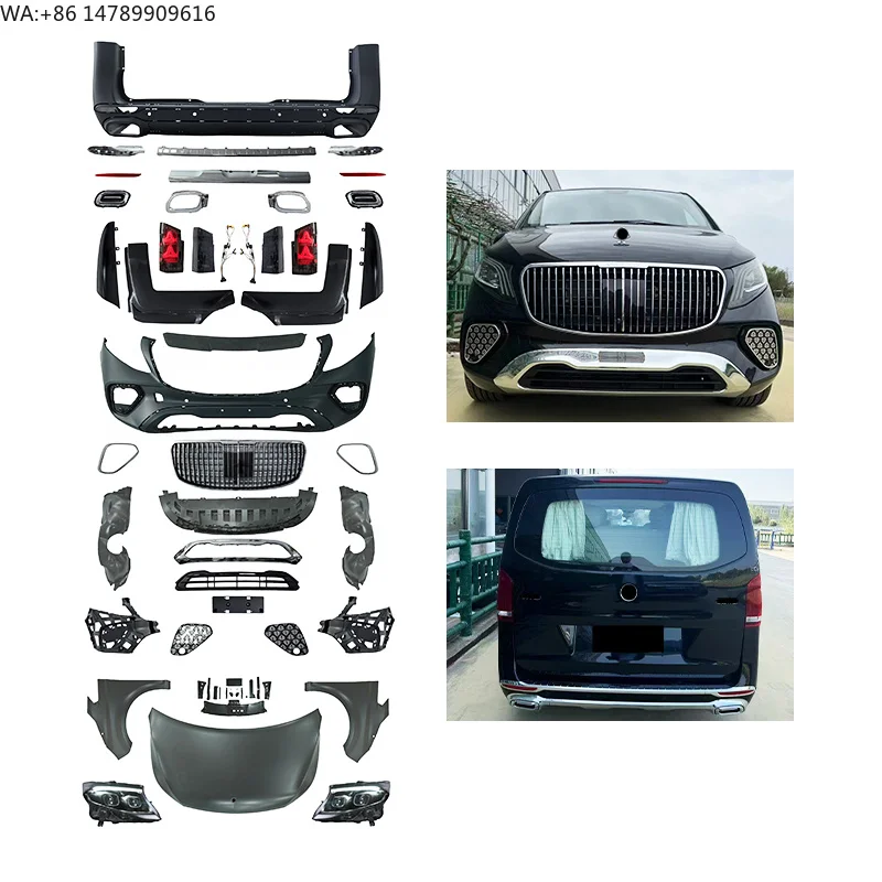 New 2006-2015 For Vito Viano Front Bumper Mudguard Engine Hood Rear Bumper Retrofit/Upgrade Bolt-On Universal FitmentBody Kit F