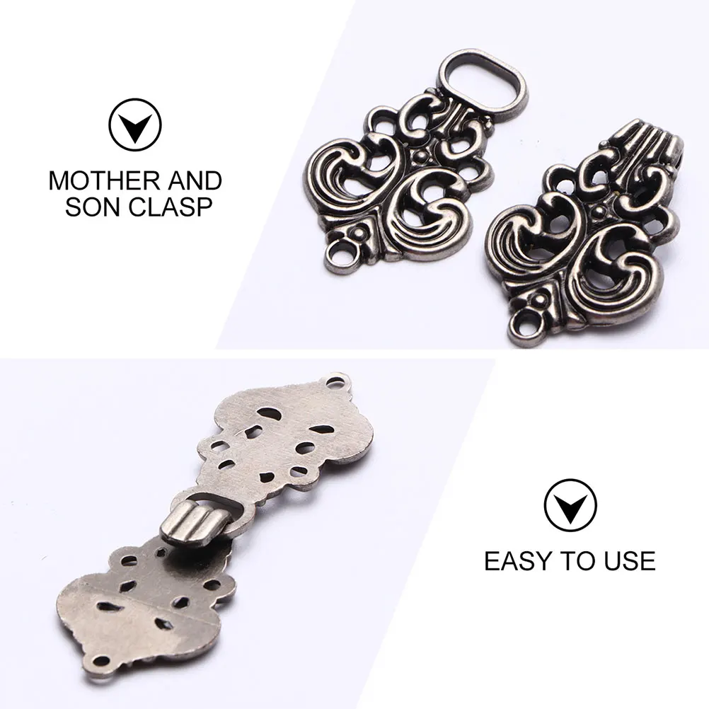 

Auspicious Buckle Women Cloak Clasps Alloy Sew Closure Vintage Cheongsam Shawl Connection Collar Clothing